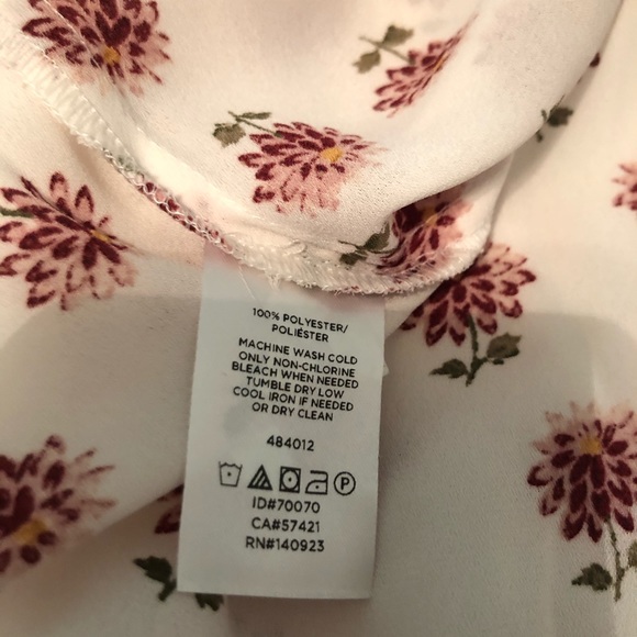 LOFT Floral Long Sleeve Blouse - Picture 8 of 8